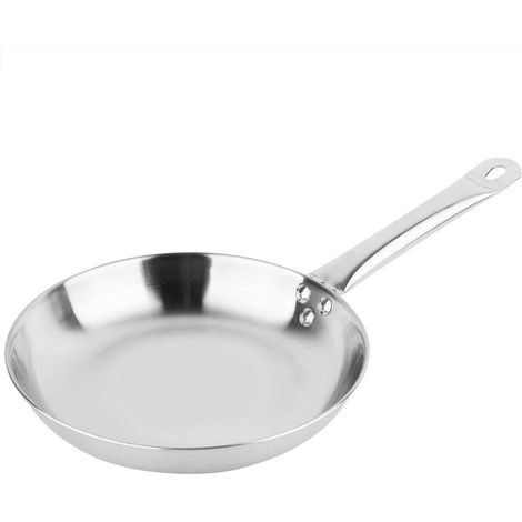 Padella antiaderente in acciaio inox extra spessa con manico ausiliario