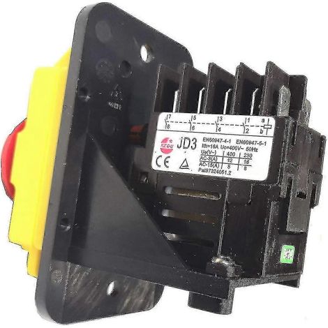 Interrupteur à bouton-poussoir électromagnétique étanche Kedu Jd3 Kjd11 10 broches 400 V avec couvercle, usage industriel