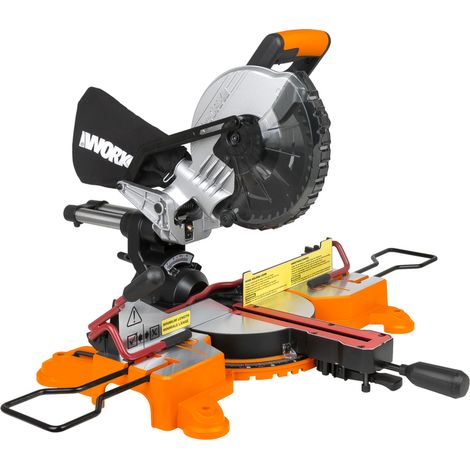 Scie à onglet 20V WORX - WX845.9 (capacité coupe max 220 mm, coupe en biseau jusqu'à 45°, sans batterie ni chargeur) (1/5)