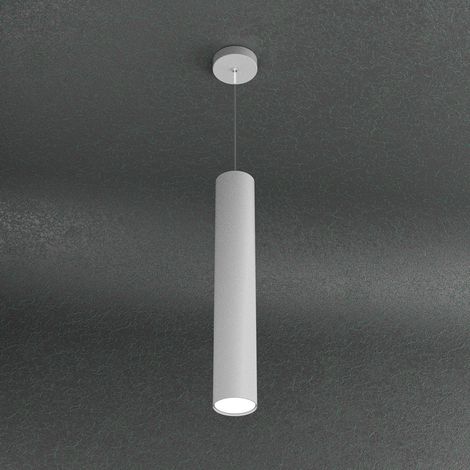 CLOUD SOSPENSIONE TUBO H50 1 LUCE ATTACCO GX53 GRIGIO
