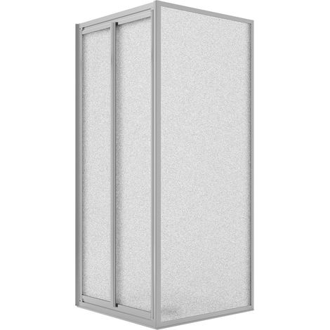 Box doccia angolare saloon 2 ante battente vetro stampato h 185 mod. Clint 75x75 cm ap. 75