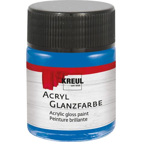 Kreul Acryl Glanzfarbe blau 50 ml Glanzfarbe