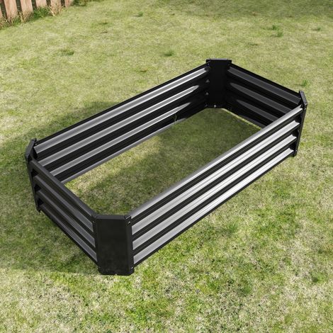 GagaBac de culture surélevé 120x61x30 cm acier noir (1/5)