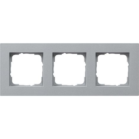 Gira Abdeckrahmen 3f flach Gira E2 F Alu [0213255], 0213 255