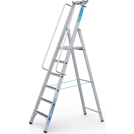 ZARGES, Escabeau en aluminium avec marche supérieure grand (1/5)