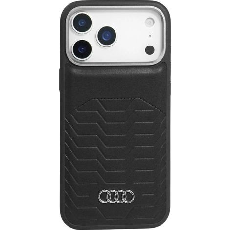 Audi GT MagSafe-Hülle aus Kunstleder für iPhone 17 Pro Max – Schwarz (1/5)
