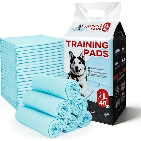Alaise pour Chien 60x60cm, Tapis de Dressage jetables pour Chiens 40 Pièces, Aleses Jetables pour Chien, Super Absorbants, Design à 5 Couches, Apprentissage la Propreté, Anti-Fuite et Résistante (1/5)