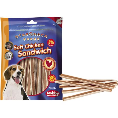 Nobby StarSnack Soft Chicken Sandwich 375 g Knochen