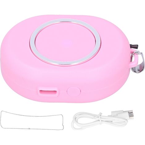 Ortviai Purificateur d’Air Portatif Collier avec 6 Mio d’Ions Négatifs – Rose, Batterie Intégrée, Silencieux (1/5)