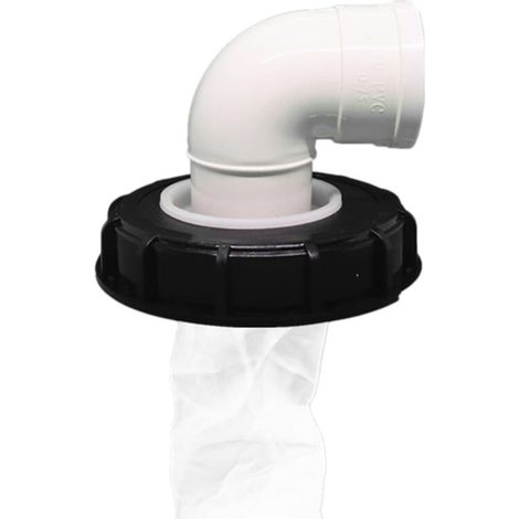 IBC-Tankfilterabdeckung, waschbare Nylonabdeckung (mit Deckel), für 165-mm-Regenwassertanks, 90°, 1 Stück (1/3)