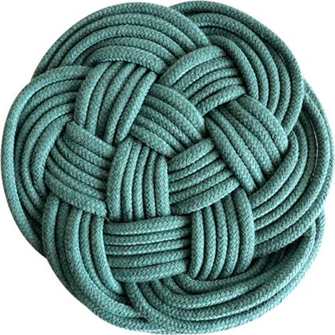 Posavasos redondo, cojines para cuencos, alfombrilla aislante - verde oscuro (1/5)
