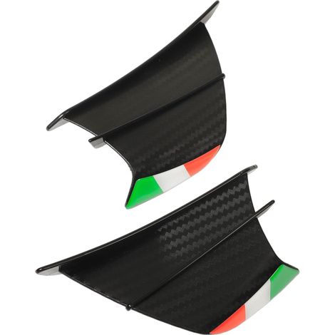 Ailerons de Moto, Becquet pour Aile de Carénage de Moto Aileron Latéral de 2 Pièces Ailerons Latéraux d'Aile de Carénages Ailettes Adaptés pour 400 250 Z900 Z1000 (Motif en Fibre de Carbone (1/5)