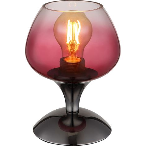 Globo - lámpara de mesa - MAXY - rosa - vidrio - Ø 15cm - E27 - (1/5)