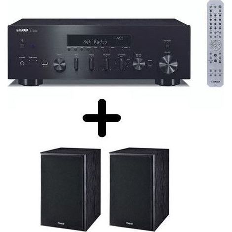 Hi-Fi-Verstärker-Paket + Regallautsprecher - YAMAHA - R-N600A & Magnat Monitor S30 - Schwarz - Paar - Für den Hausgebrauch