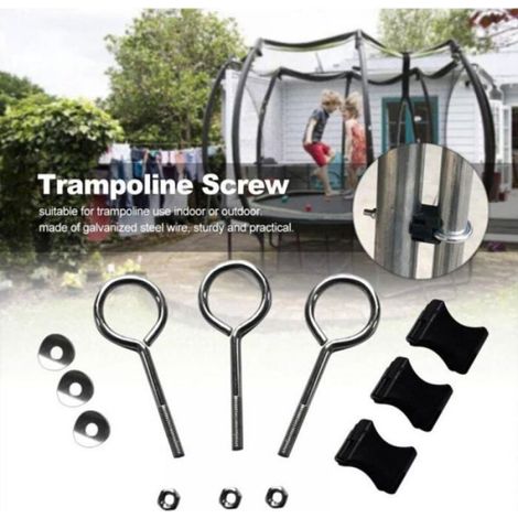 Vis trampoline - 12 pièces, durable, facile installation - Convient pour trampolines grands/petits Étiquette (1/5)