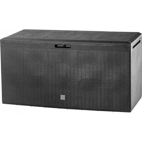 KADAX Gartenkiste, 290L, Anthrazit, 114 x 47 x 60 cm
