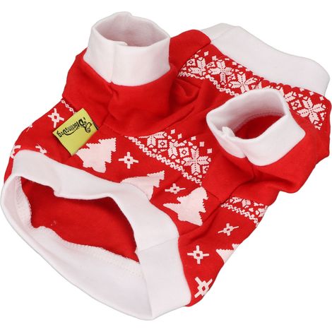 Gilet de Noël pour chien, doux et respirant, imprimé sapin de Noël, pour chiots (taille XS). (1/5)