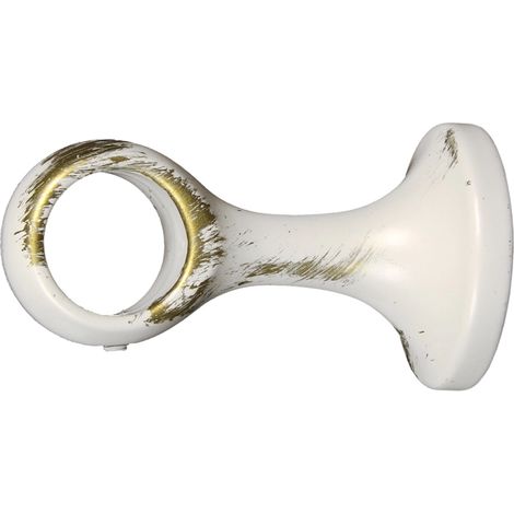 1 supporto avorio oro monoblocco fisso chiuso per tubo tende diametro 20 mm