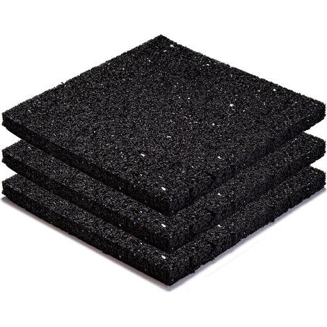 Vivol – Dalle extérieure en granulés de caoutchouc 200x200x15mm – Lot de 20 pièces – Pour toits bitumineux et drainage efficace