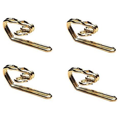 Bulk Hardware BH03672 Crochet de rideau plaque au zinc brillant, Set de 100 Pieces