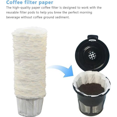 Kaffeefilterpapier, Kaffeefilterpapier, ungebleichtes hölzernes Tropfpapier, kegelförmiger Kaffee für die Entsorgung (1/4)