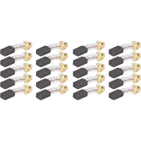 20 Stück Motorkohlebürsten als Ersatzteile für Winkelschleifer, Elektrowerkzeuge wie Bohrmaschinen, Hämmer und Schneidwerkzeuge (1/5)