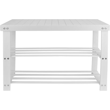 Waterproof Outdoor Shoe Cabinet, Wooden Shoe Rack, Shoe Rack, Tall and Narrow Shoe Rack for Entrance, Dormitory, Under Bed, 25 x 25 x 86 cm (5) (Original Wood Colour) (1/5)