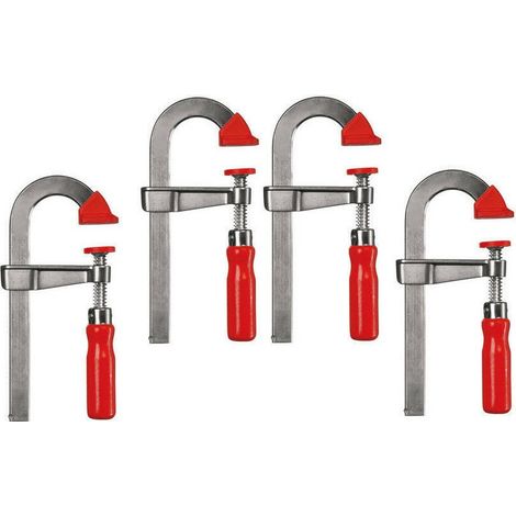 Bessey LMU U-Style Bar Clamp Light Duty Step Over Clamps 150mm X4 LMU15/5 (1/4)
