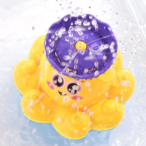 jouet De Bain Pieuvre (jaune), Jouet Flottant, Jouet Jet D'eau En Forme De Pieuvre Pour Bbs, Enfants, Garons Et Filles, Pour Le Bain, La Salle De (1/5)