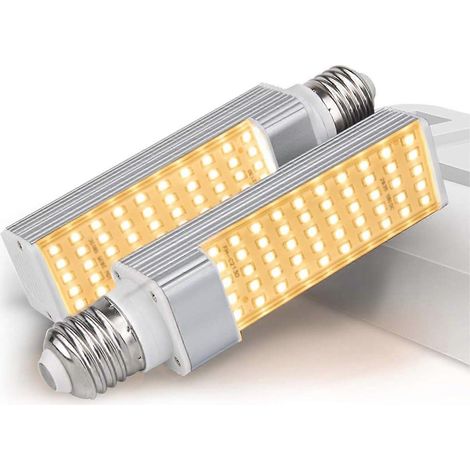 Ampoules LED de croissance, 2 ampoules E27 remplaçables, lampe de croissance à spectre complet similaire à la lumière du soleil pour plantes d'intérieur, semis, croissance et fructification (1/5)