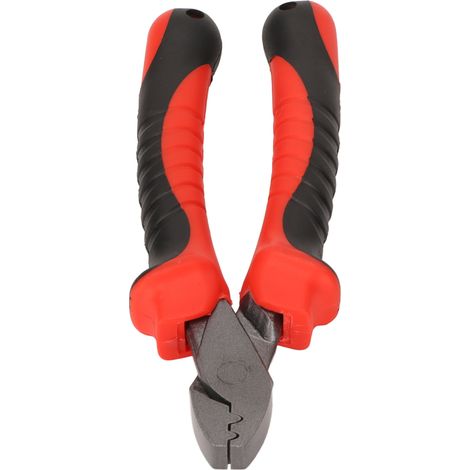 Crimpzange für Angelschnüre, Schnellschneidefunktion, ergonomischer Gummigriff, Crimpzange für Angelschnüre aus Kohlenstoffstahl (1/4)
