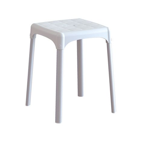Taburete de baño fijo de 42 cm – K Design EH-ST-PP-BX – Comodidad y estabilidad en la ducha