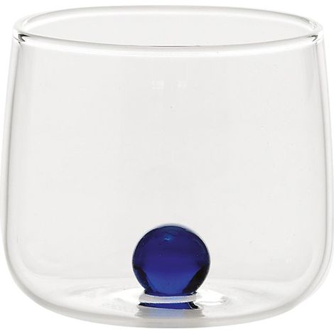 Bilia Tumbler Junior Set 6 Bicchieri in Vetro Borosilicato Blu Design Elegante e Moderno per Liquori e Amari Ideale per Degustazioni Raffinate