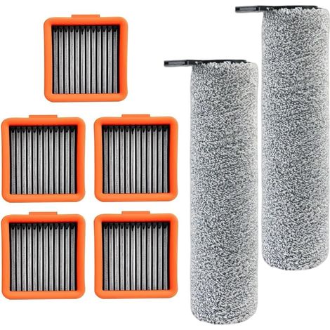 Roller Brush Bar HEPA Filter Kit for Uwant D5/D5 Pro/D100/D100 Pro/D100 Plus/A60/V8/V10 Vacuum Cleaner Replacement Parts Accessories Set For Cleaning Dirt And Dust(B) (1/5)
