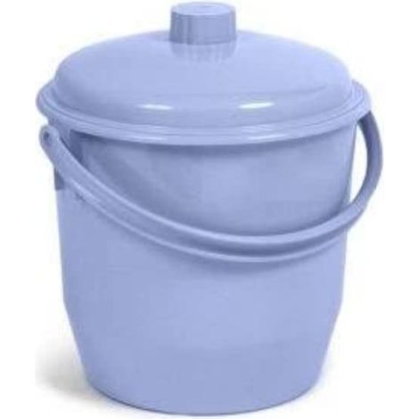 TATAY Secchio con Coperchio e Manico 17L Design Compatto e Funzionale Ideale per Pulizie e Raccolta Acqua Uso Interno ed Esterno Plastica Resistente Senza BPA 35x33x36 cm, Blu
