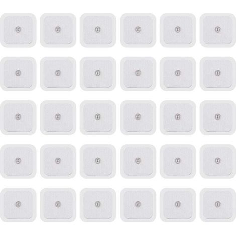 Lot de 30 électrodes auto-adhésives pour appareils TENS, électrodes de rechange pour stimulateur musculaire de physiothérapie - FY - (1/5)