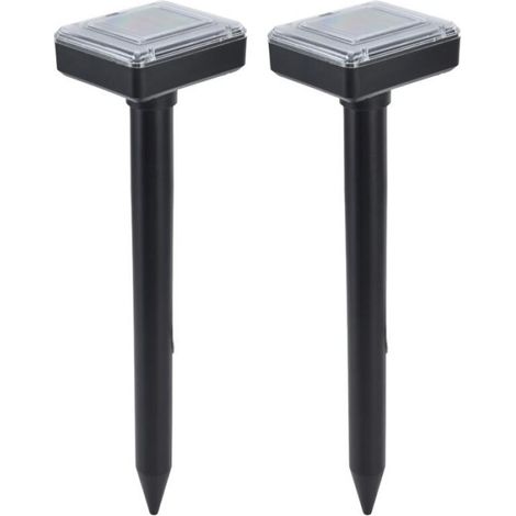 Répulsif solaire ultrasonique pour l'extérieur, 2 pièces, résistant à la pluie, pour souris, rongeurs, Rat, taupe, serpent (1/5)