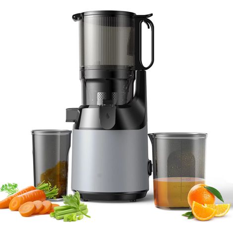 Extracteur à jus – 130 mm – Pressoir à froid – Rendement élevé – Sans BPA – Mastication lente – Fruits entiers (1/5)