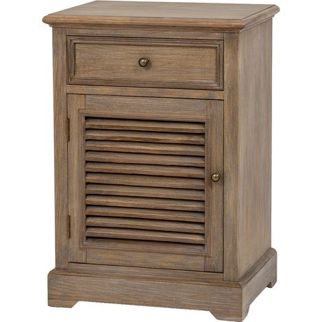 Delphine Collection 1 Drawer 1 Door Chest Left Hand - Wood - L38 x W50 x H72 cm - Brown