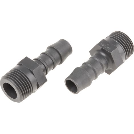 RS PRO Mâle Droit 3/8pouce, BSP 3/8" mâle, en Nylon ( Prix pour Paquet de 5 )