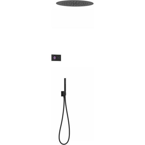 Kit de douche thermostatique électronique et encastré SHOWER TECHNOLOGY Noir Mat - TRES 09288557NM (1/2)