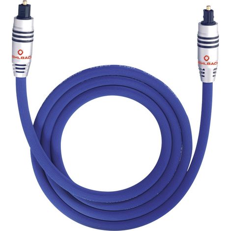 Toslink Audio Anschlusskabel [1x Toslink-Stecker (ODT) - 1x Toslink-Stecker (ODT)] 2.00 m Blau Oehlb