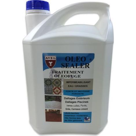 Hydrofuge Oleosealer SODERSOL 5 litres – Imperméabilisant pour matériaux poreux – Protection contre taches et gel – Application facile – Avel