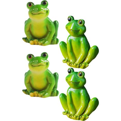 Kleiner Frosch mit lebensechtem Design 4 Stück Ornamente aus
