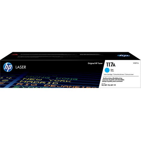 HP Cartuccia Toner Ciano per Stampante Laser Originale 117A (1/4)