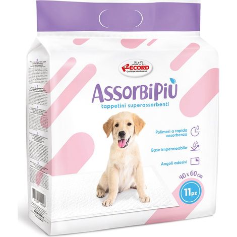11 tappetini Assorbipiù assorbenti per cani con angoli adesivi 40x60 cm