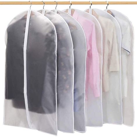 Transparente, wasser- und staubdichte Kleidersäcke, ideal zur Aufbewahrung von Abendgarderobe, Mänteln und Abendkleidern – 6er-Set – 60 × 100 cm (1/5)