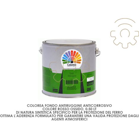 Couleur primaire antirouille et anticorrosion Rouge oxyde 0,50 lt