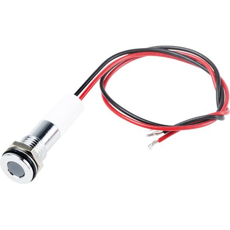 Voyant LED lumineux Blanc RS PRO, dia. 8mm, 24V c.c., IP67 ( Prix pour 1 )