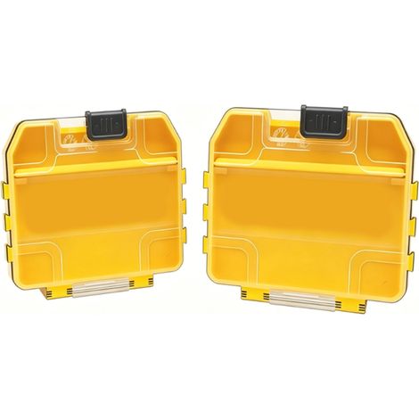 Boîte de rangement jaune pour forets, portable et compacte, pour ranger les forets de rechange (2 unités) (1/5)